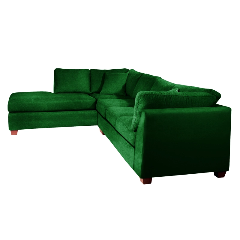 SOFÁ SECCIONAL LATAM HOME PADUA IZQUIERDO 5 CUERPOS VERDE TELA VELVET - 2