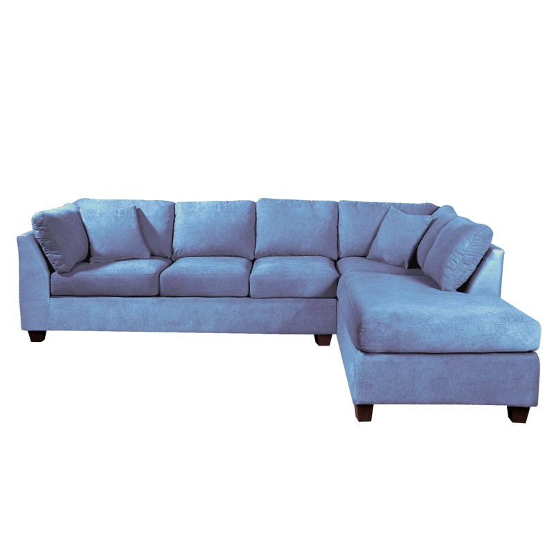SOFÁ SECCIONAL LATAM HOME PADUA DERECHO 5 CUERPOS AZUL PETROLEO TELA VELVET - 2