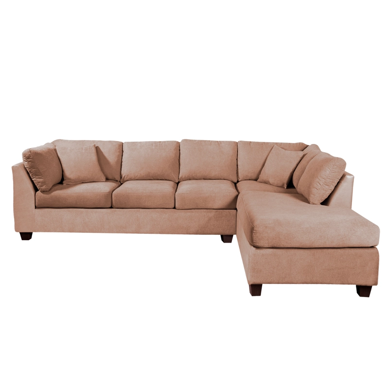 SOFÁ SECCIONAL LATAM HOME PADUA DERECHO 5 CUERPOS BEIGE TELA VELVET - 2