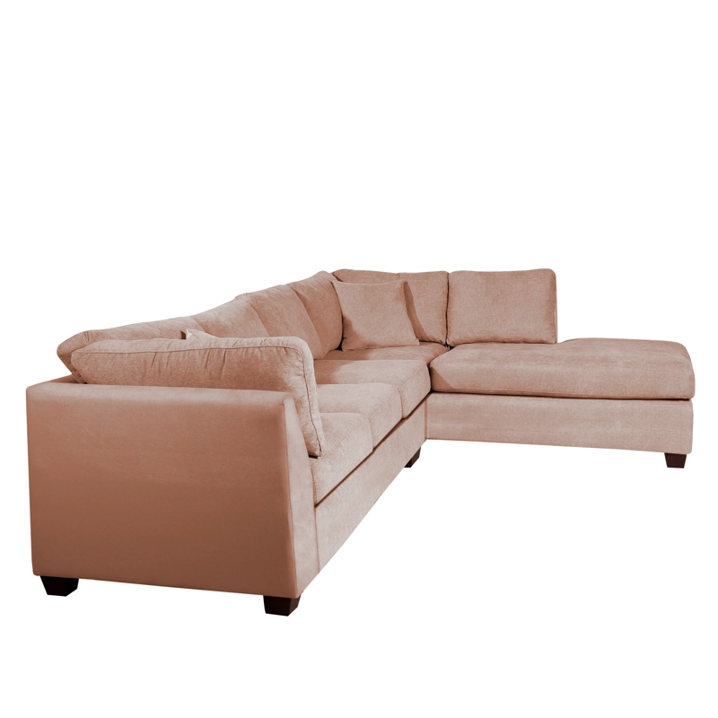 SOFÁ SECCIONAL LATAM HOME PADUA DERECHO 5 CUERPOS BEIGE TELA VELVET - 4