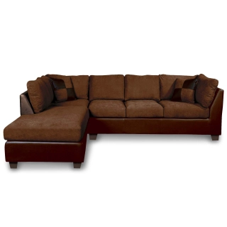 SECCIONAL PADUA IZQ PU CHOCOLATE/TELA VELVET CHOCOLATE | Chocolate | Izquierdo - 1