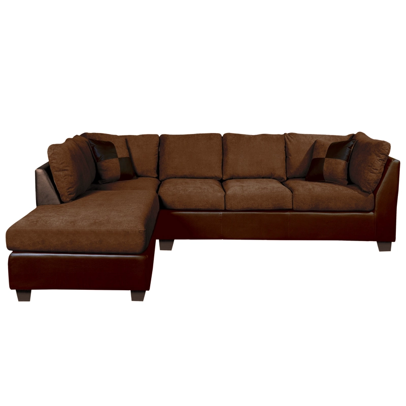 SOFÁ SECCIONAL LATAM HOME PADUA IZQUIERDO 5 CUERPOS CHOCOLATE TELA VELVET - 2