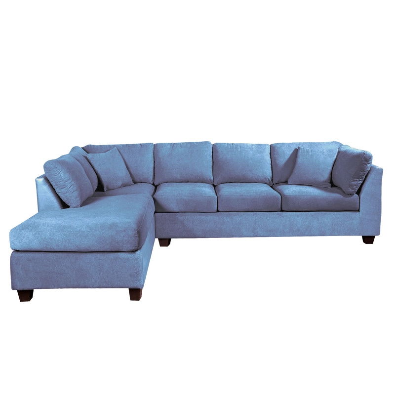 SOFÁ SECCIONAL LATAM HOME PADUA IZQUIERDO 5 CUERPOS AZUL PETROLEO TELA VELVET - 2