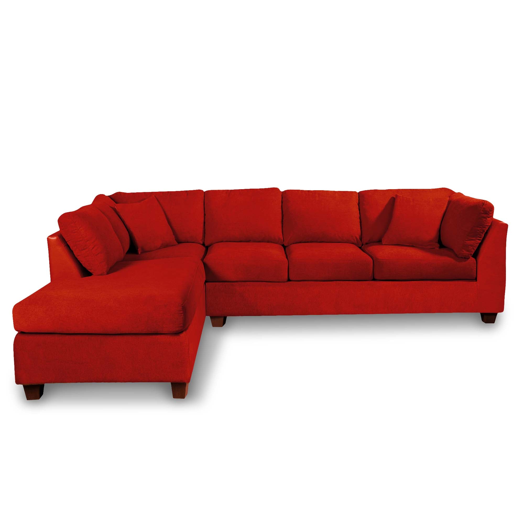 SOFÁ SECCIONAL LATAM HOME PADUA IZQUIERDO 5 CUERPOS BURDEO TELA VELVET - 1