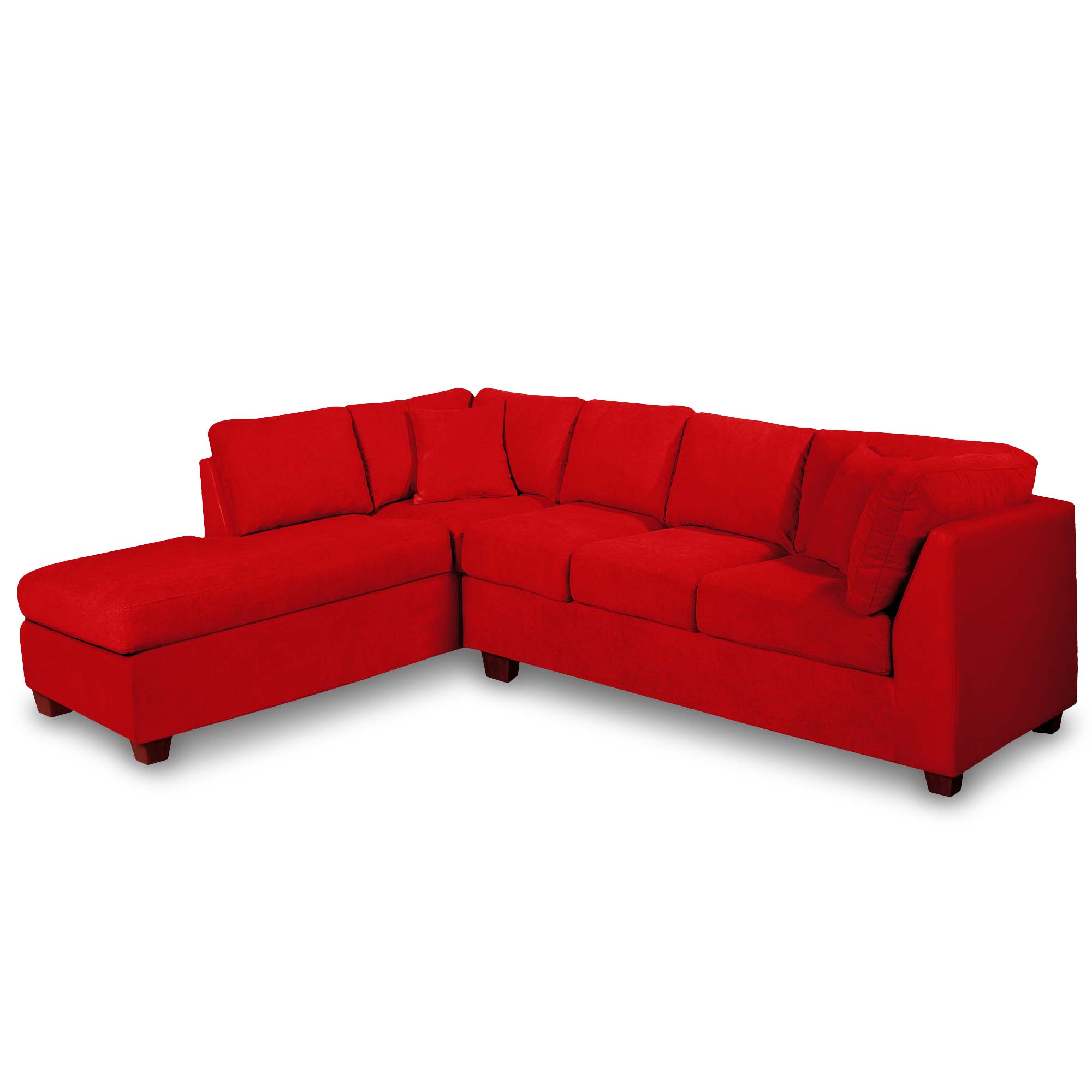 SOFÁ SECCIONAL LATAM HOME PADUA IZQUIERDO 5 CUERPOS BURDEO TELA VELVET - 2