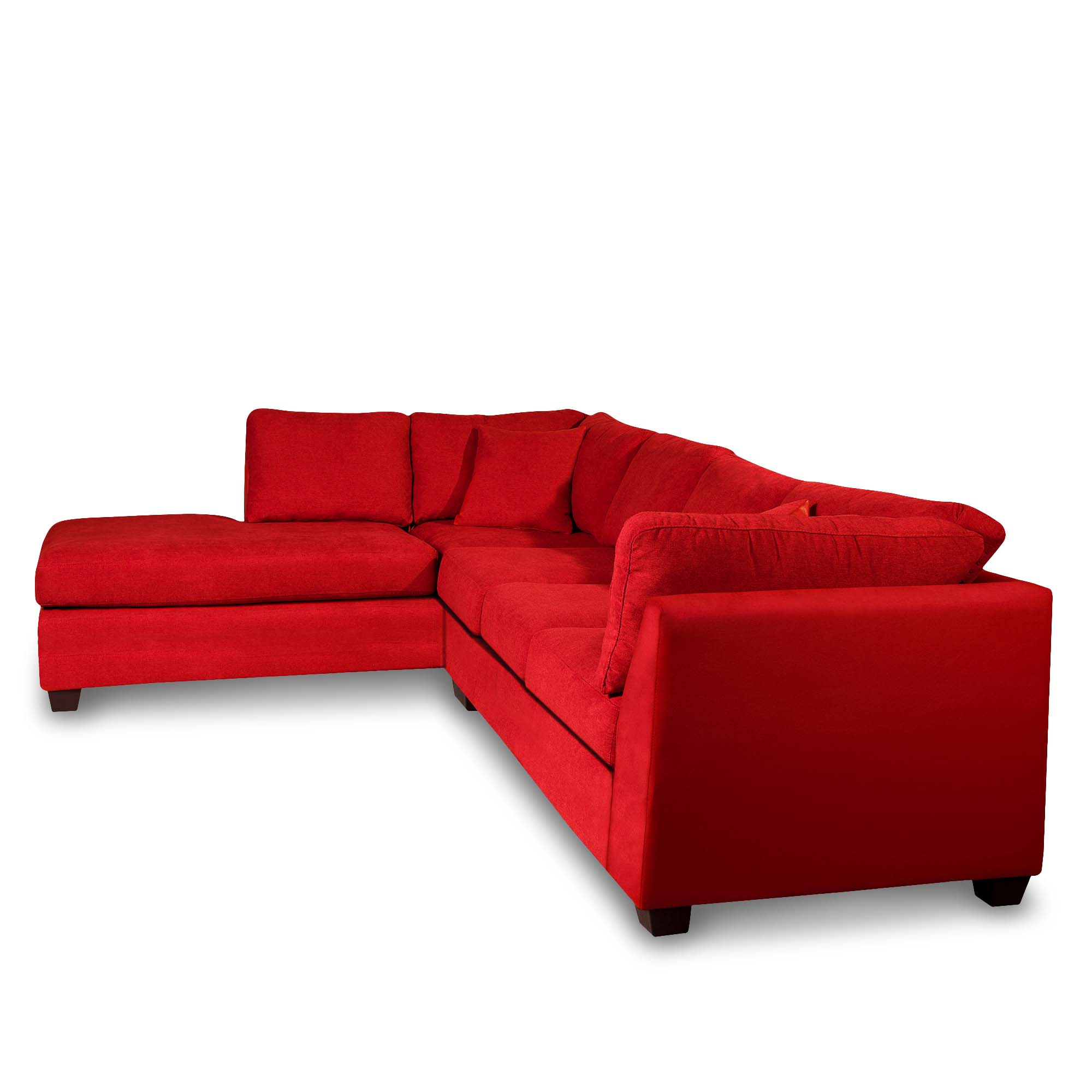 SOFÁ SECCIONAL LATAM HOME PADUA IZQUIERDO 5 CUERPOS BURDEO TELA VELVET - 3