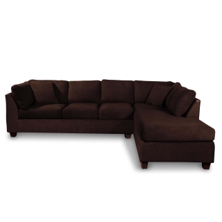 SOFÁ SECCIONAL LATAM HOME PADUA DERECHO 5 CUERPOS CHOCOLATE TELA VELVET - 1