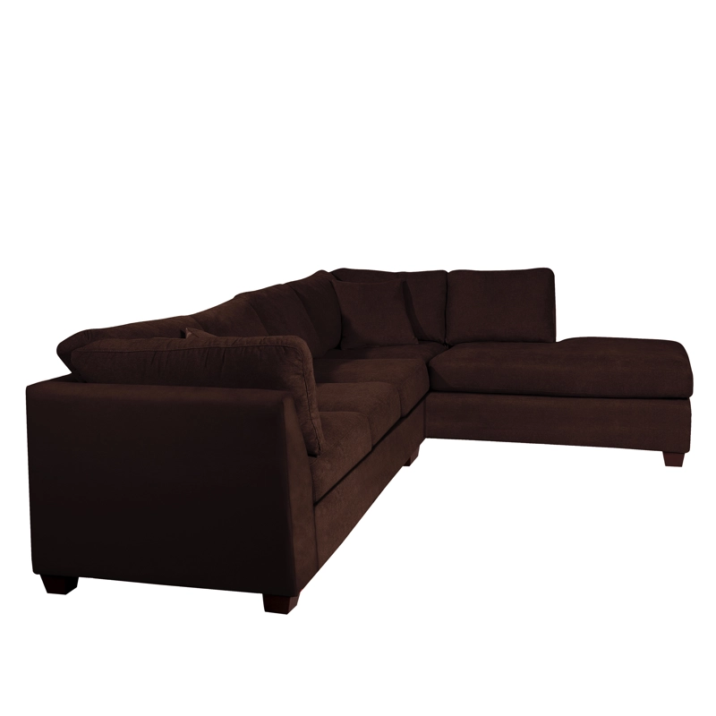 SOFÁ SECCIONAL LATAM HOME PADUA DERECHO 5 CUERPOS CHOCOLATE TELA VELVET - 3