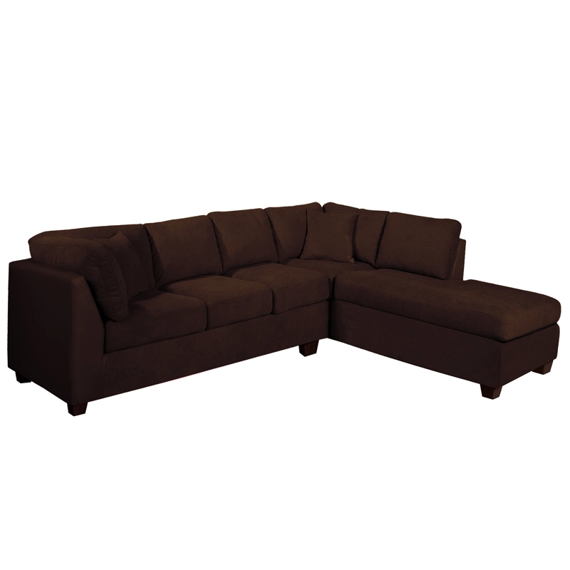 SOFÁ SECCIONAL LATAM HOME PADUA DERECHO 5 CUERPOS CHOCOLATE TELA VELVET - 4