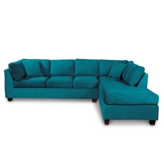 SOFÁ SECCIONAL LATAM HOME PADUA DERECHO 5 CUERPOS TURQUESA TELA VELVET - 1
