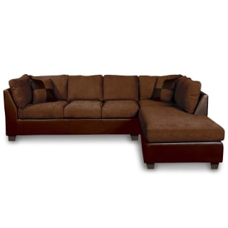 SOFÁ SECCIONAL LATAM HOME PADUA DERECHO 5 CUERPOS CHOCOLATE TELA VELVET - 1