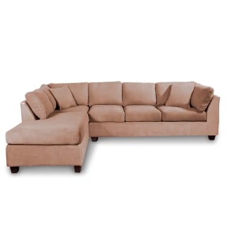 SOFÁ SECCIONAL LATAM HOME PADUA IZQUIERDO 5 CUERPOS BEIGE TELA VELVET - 1