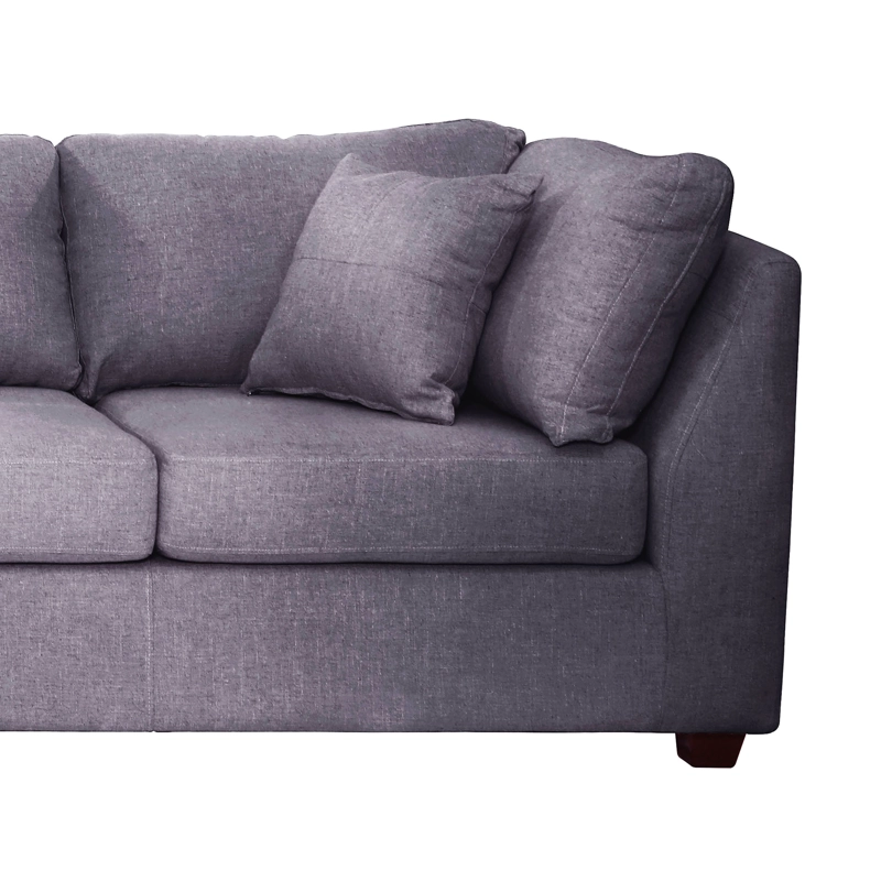 SOFÁ SECCIONAL LATAM HOME PADUA DERECHO 5 CUERPOS LINO GRIS OSCURO - 5