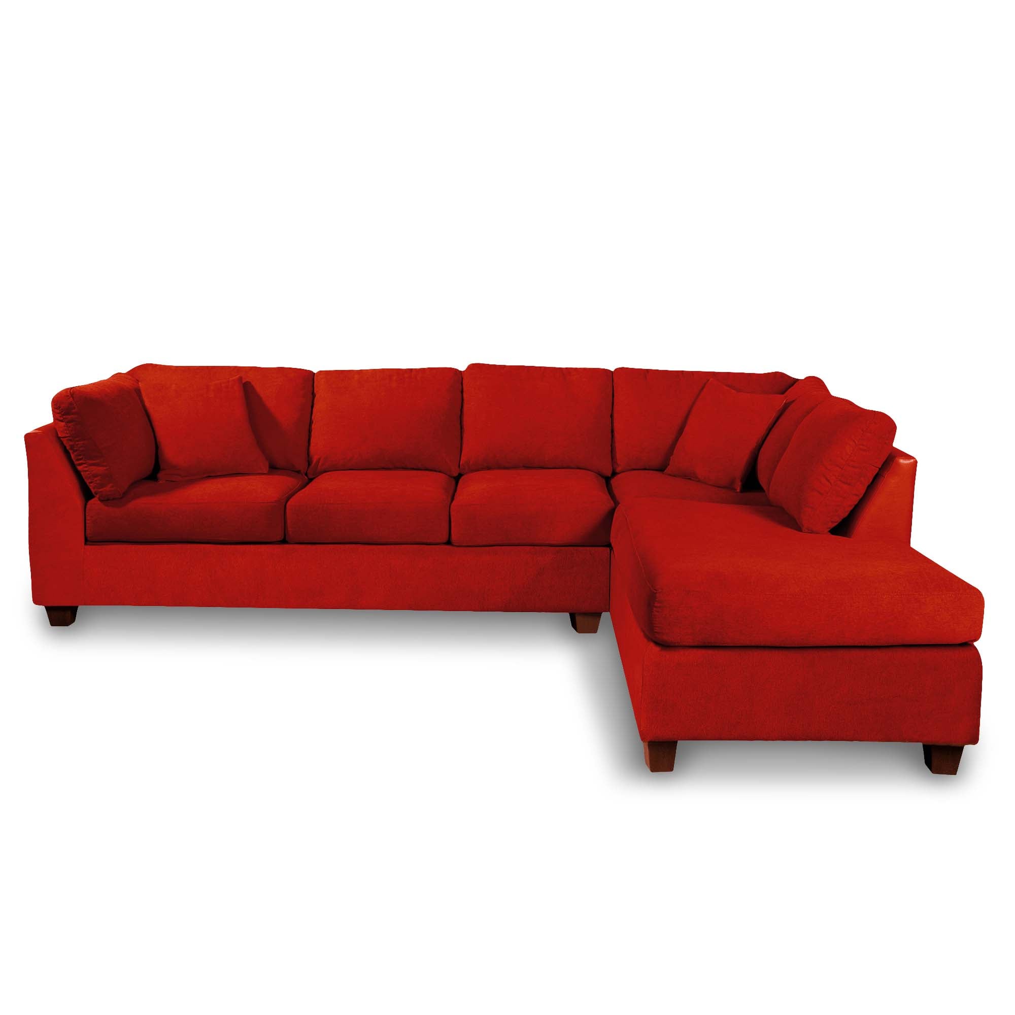 SOFÁ SECCIONAL LATAM HOME PADUA DERECHO 5 CUERPOS BURDEO TELA VELVET - 1