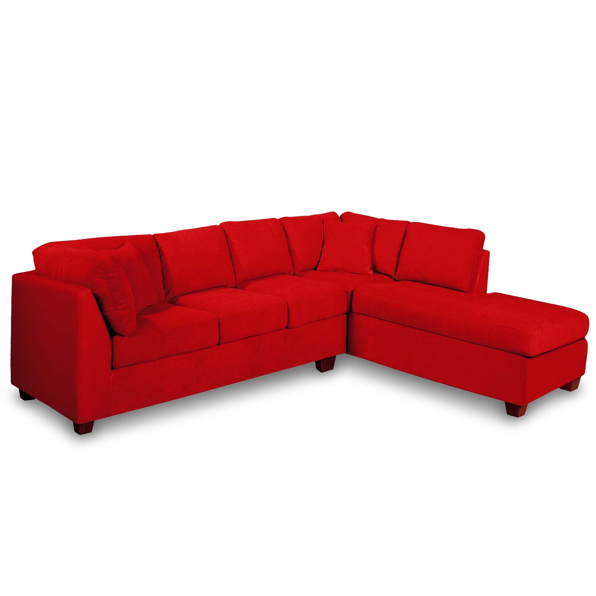 SOFÁ SECCIONAL LATAM HOME PADUA DERECHO 5 CUERPOS BURDEO TELA VELVET - 2