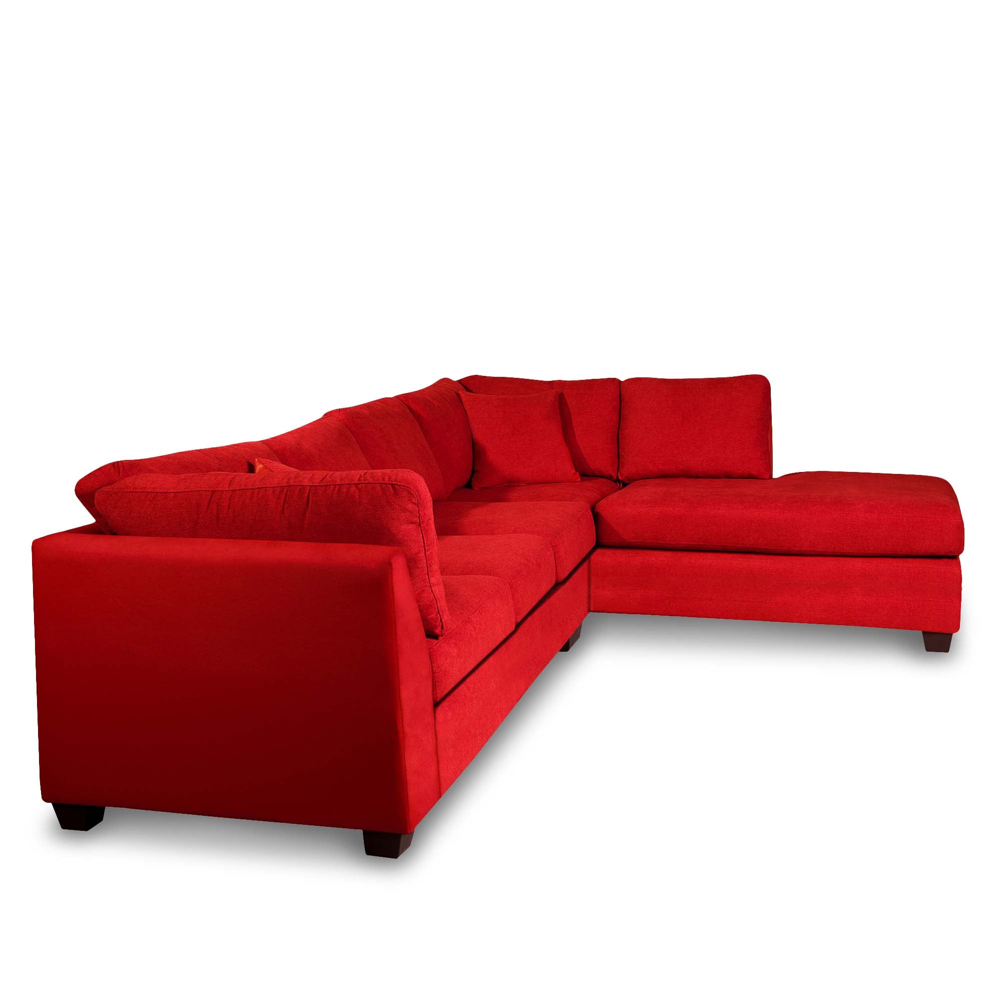 SOFÁ SECCIONAL LATAM HOME PADUA DERECHO 5 CUERPOS BURDEO TELA VELVET - 3