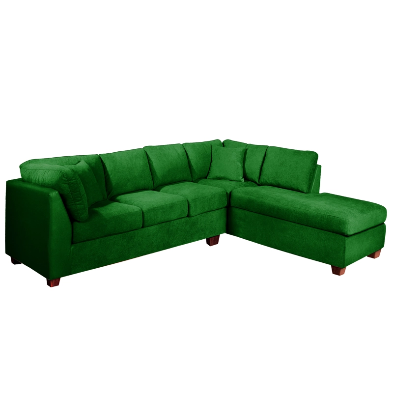 SECCIONAL PADUA DER TELA VELVET VERDE | Verde | Derecho - 4