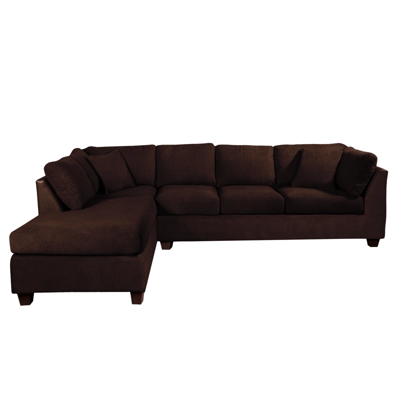 SOFÁ SECCIONAL LATAM HOME PADUA IZQUIERDO 5 CUERPOS CHOCOLATE TELA VELVET - 2