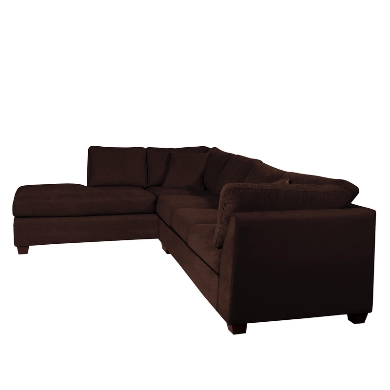 SOFÁ SECCIONAL LATAM HOME PADUA IZQUIERDO 5 CUERPOS CHOCOLATE TELA VELVET - 3