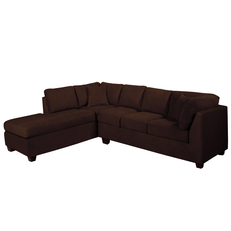 SOFÁ SECCIONAL LATAM HOME PADUA IZQUIERDO 5 CUERPOS CHOCOLATE TELA VELVET - 4