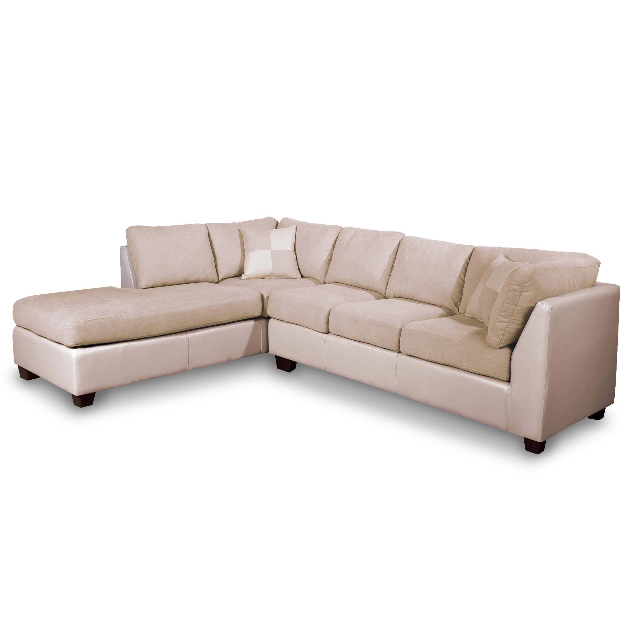 SOFÁ SECCIONAL LATAM HOME PADUA IZQUIERDO 5 CUERPOS BEIGE TELA VELVET - 2