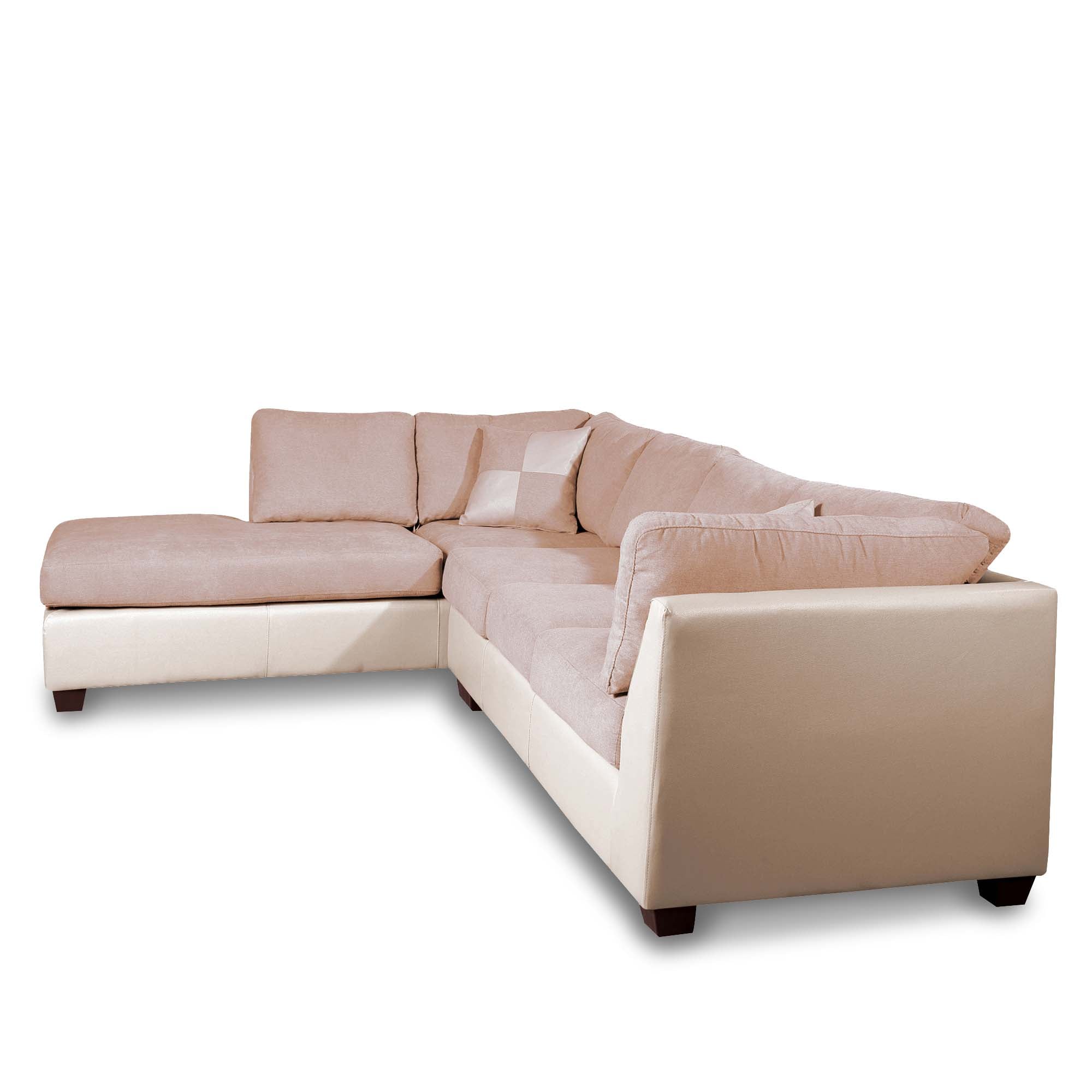 SOFÁ SECCIONAL LATAM HOME PADUA IZQUIERDO 5 CUERPOS BEIGE TELA VELVET - 3