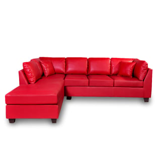 SOFÁ SECCIONAL LATAM HOME PADUA IZQUIERDO 5 CUERPOS ROJO GRANO - 1