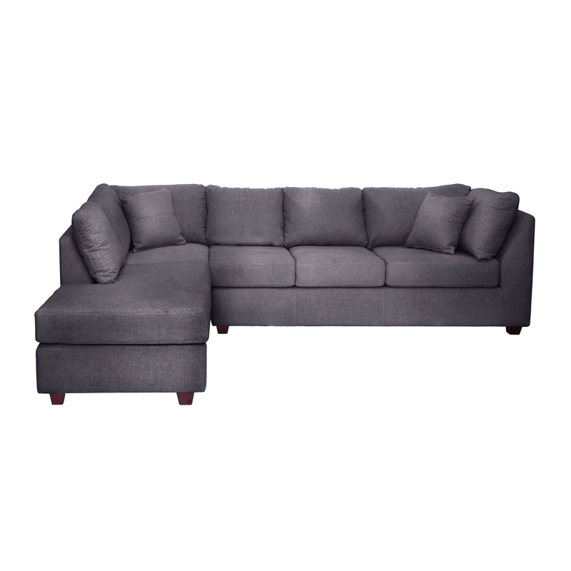 SOFÁ SECCIONAL LATAM HOME PADUA IZQUIERDO 5 CUERPOS LINO GRIS OSCURO - 2