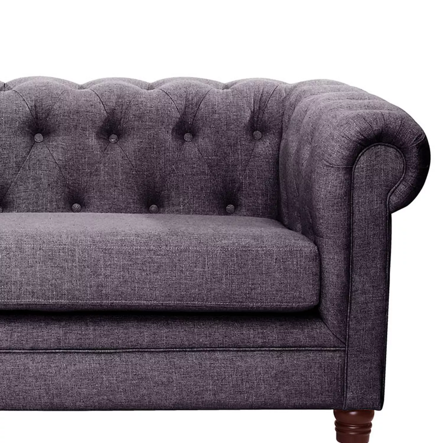 SOFA FLORENCIA 2C LINO GRIS OSCURO - 3