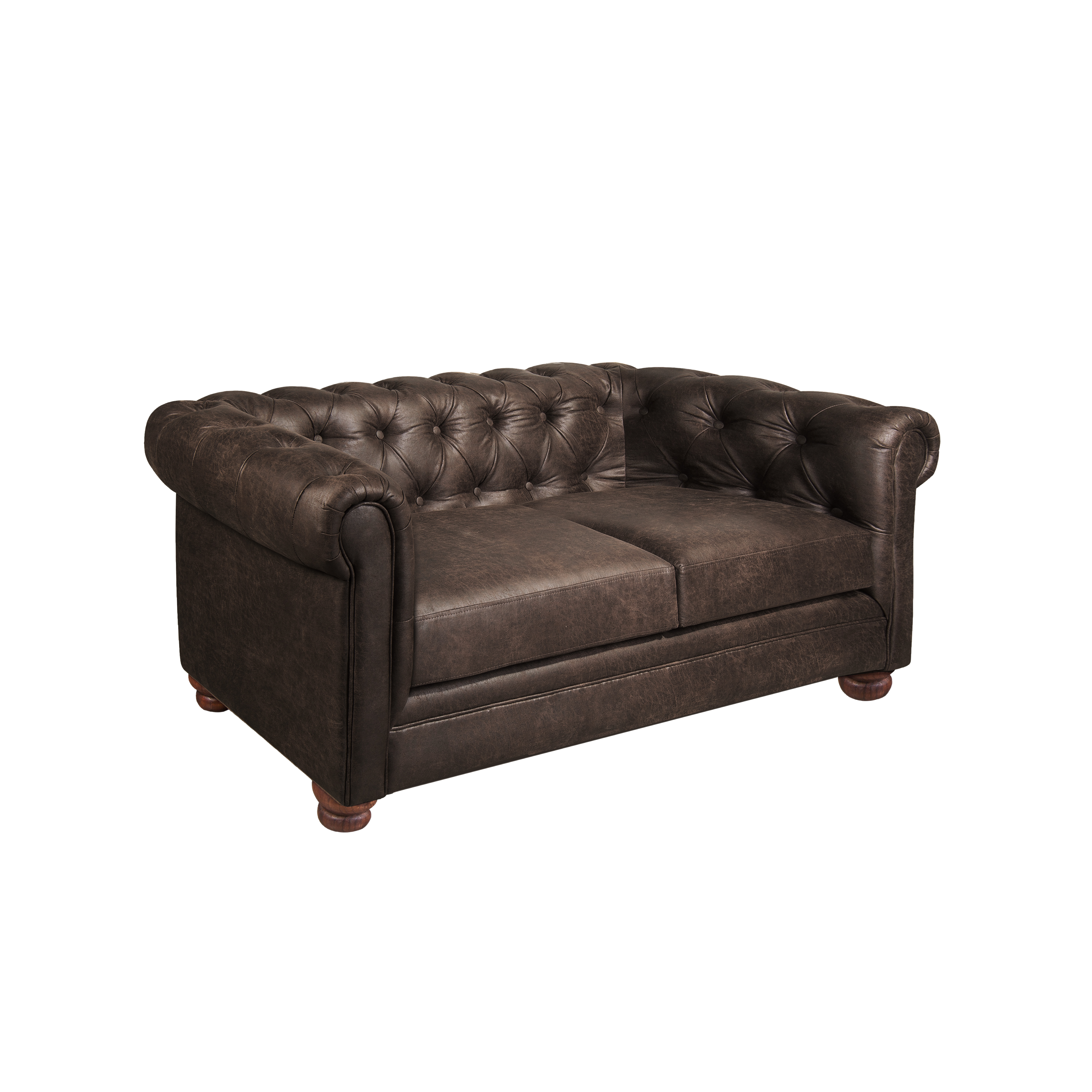 SOFA LATAM HOME FLORENCIA 2 CUERPOS CUERO COLORADO MARRON - 3