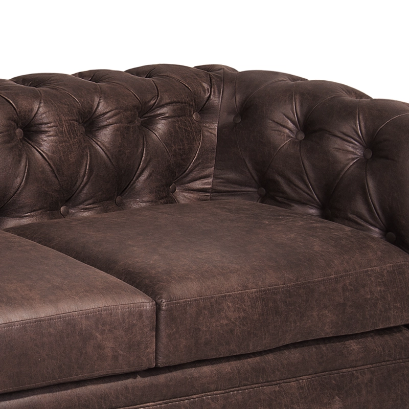 SOFA LATAM HOME FLORENCIA 2 CUERPOS CUERO COLORADO MARRON - 5