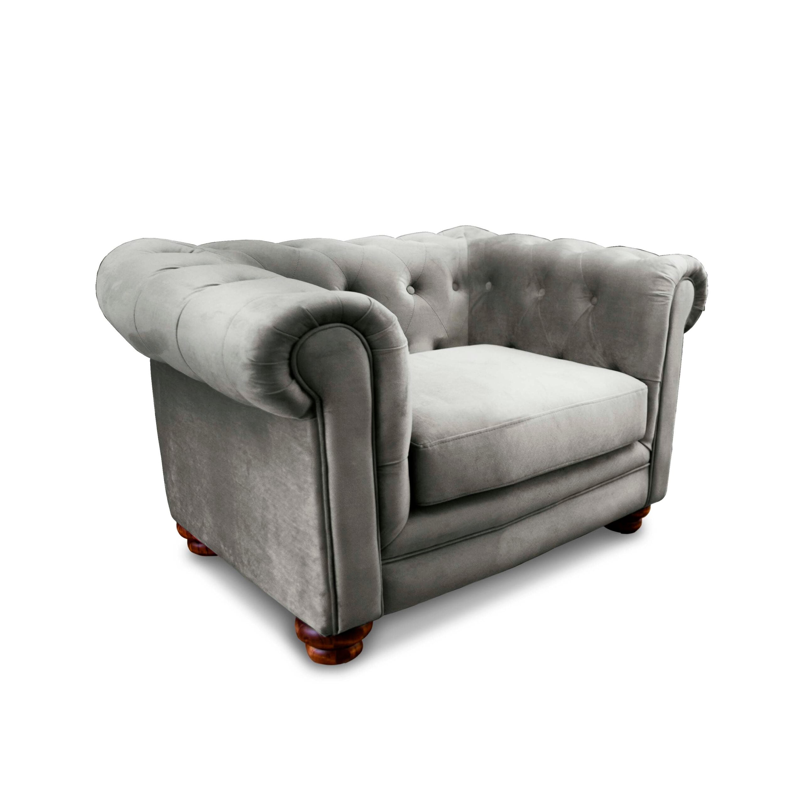 SOFA FLORENCIA 1C TELA VELVET GRIS - 2