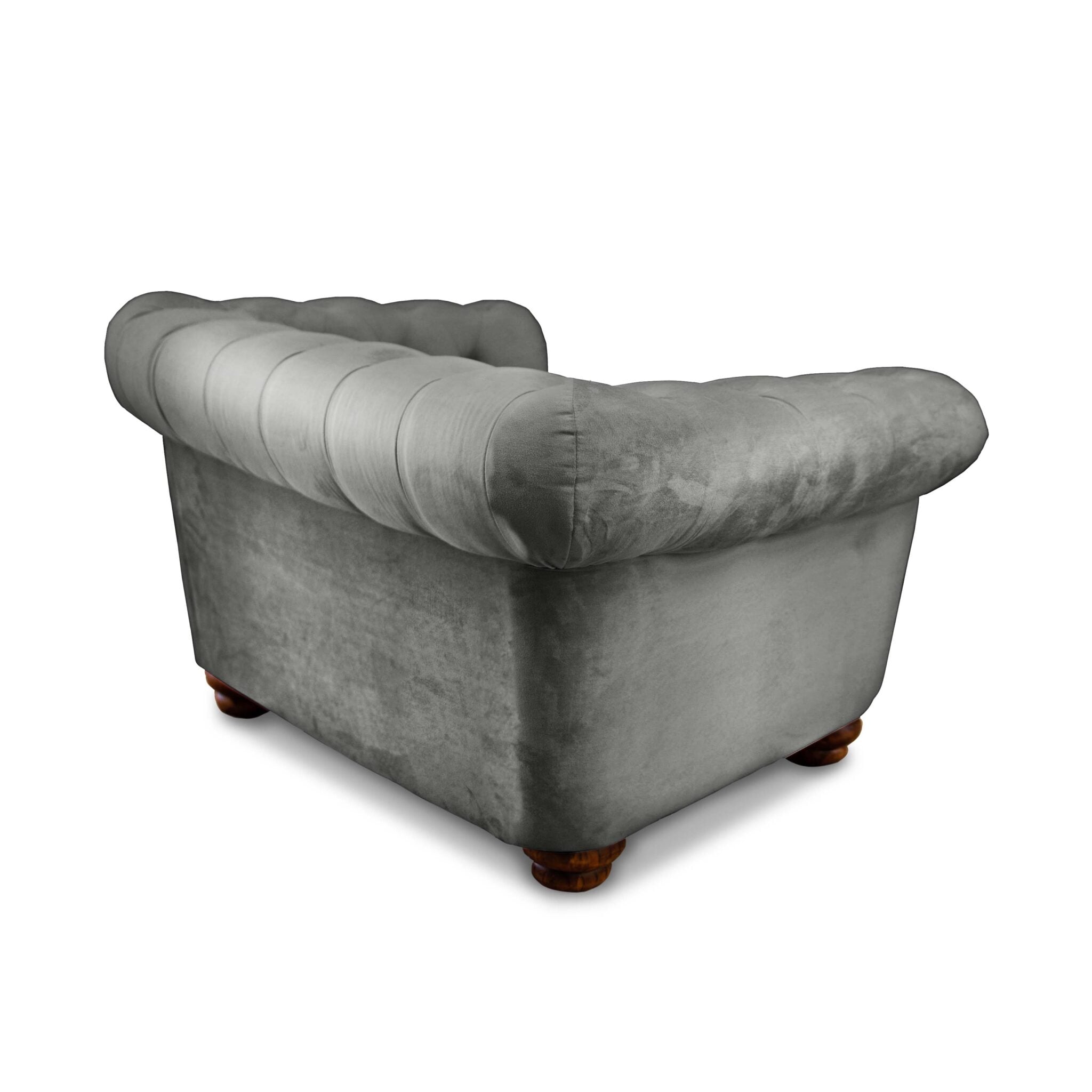 SOFA FLORENCIA 1C TELA VELVET GRIS - 3