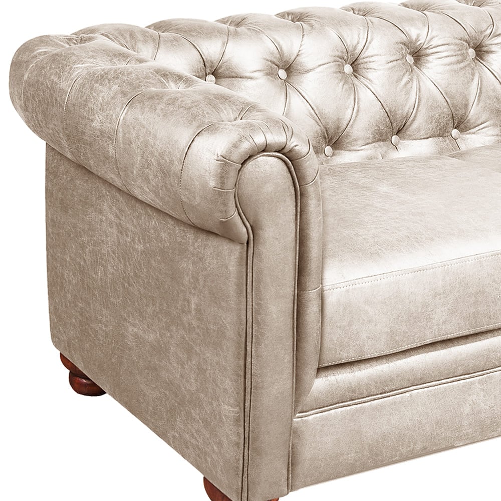 SOFA FLORENCIA 2C CUERO COLORADO BEIGE - 3
