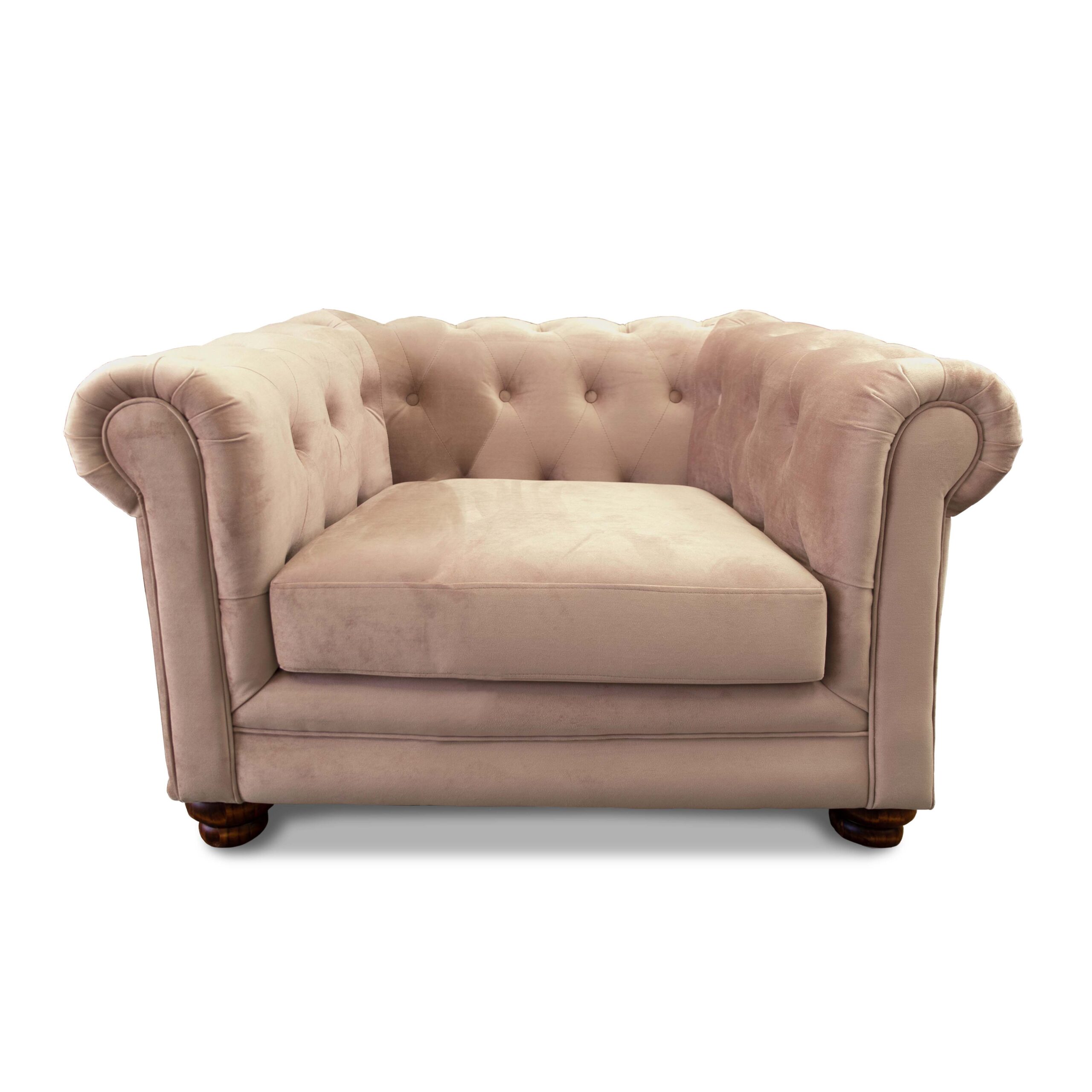 SOFA FLORENCIA 1C TELA VELVET BEIGE - 1