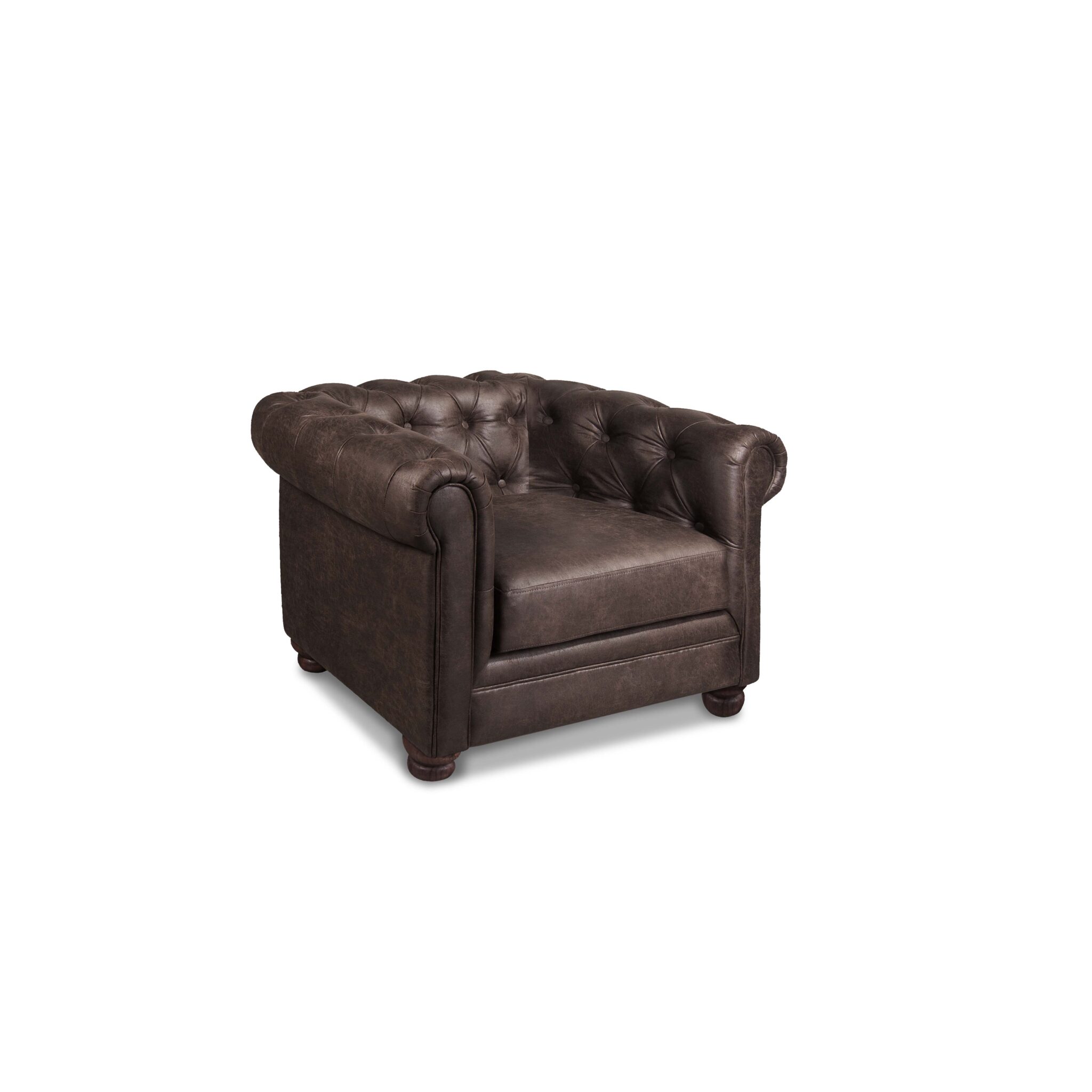 SOFA FLORENCIA 1C CUERO COLORADO MARRON - 3