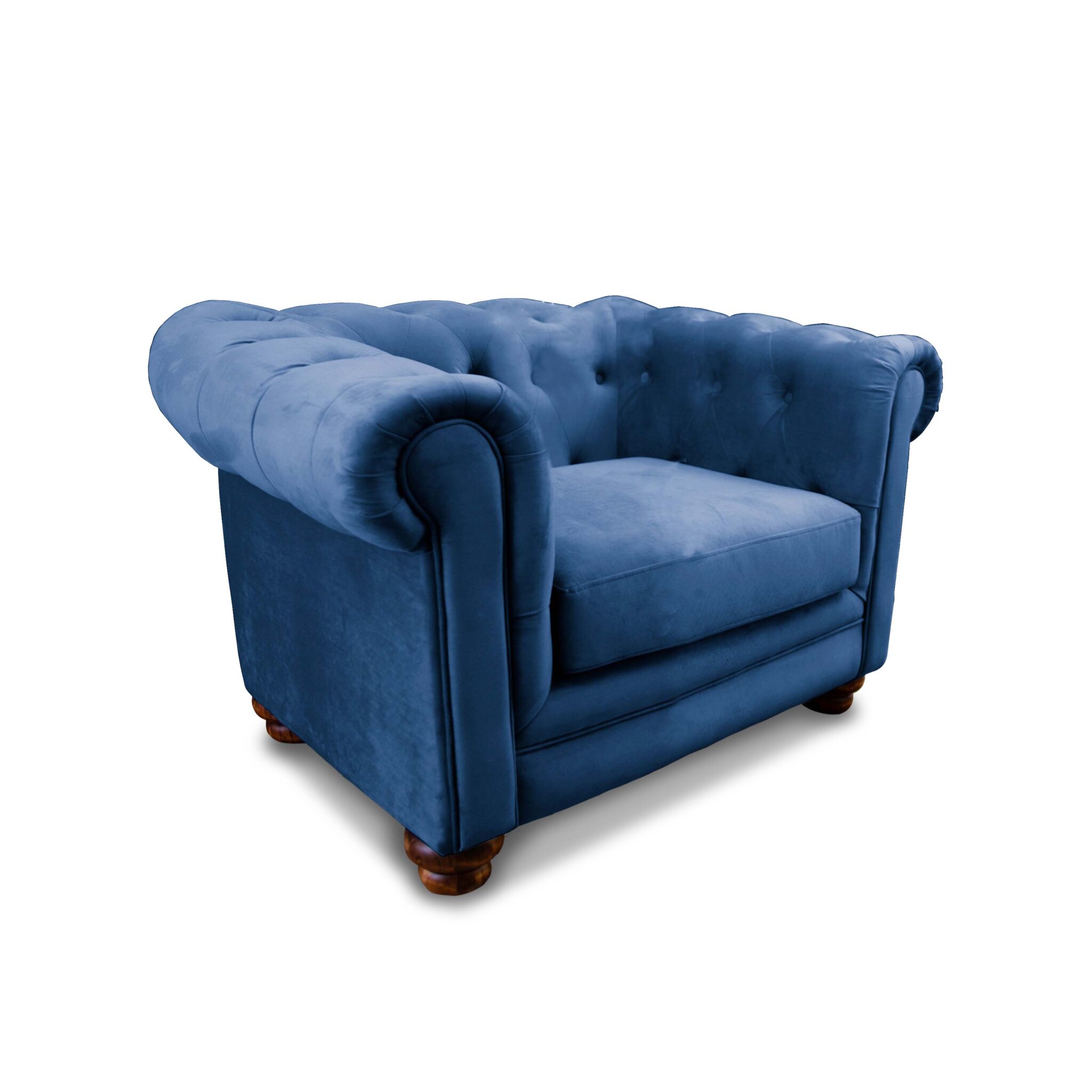 SOFA FLORENCIA 1C TELA VELVET AZUL PETROLEO - 2