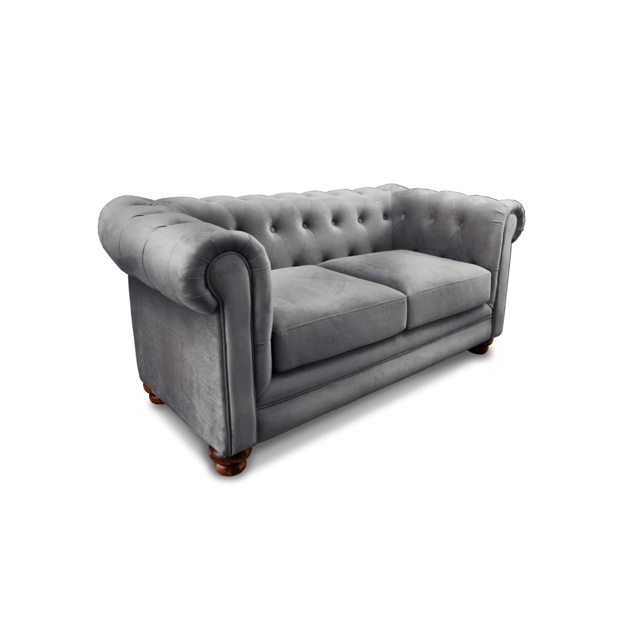 SOFA FLORENCIA 2C TELA VELVET GRIS - 2