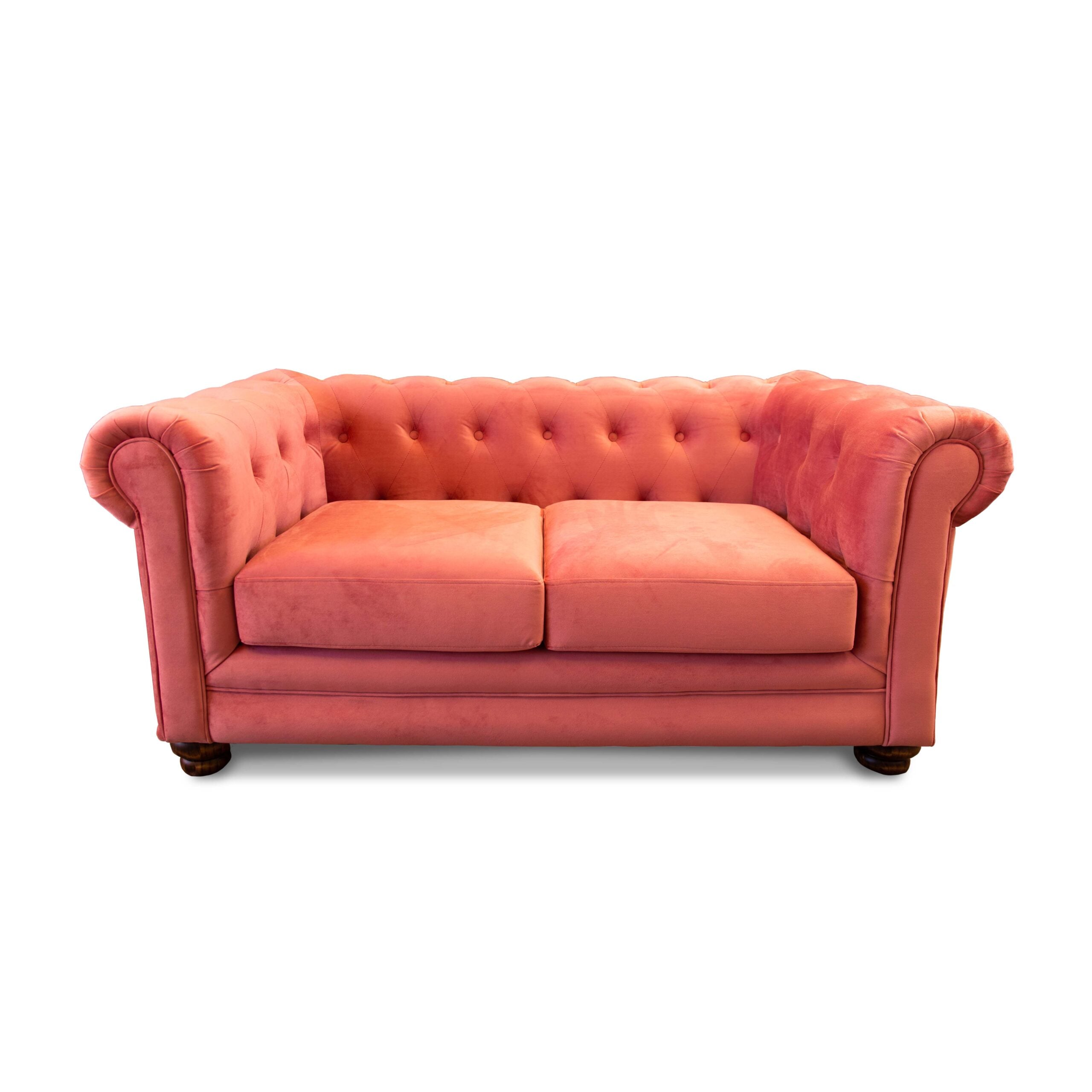 SOFA FLORENCIA 2C TELA VELVET PALO ROSA - 1