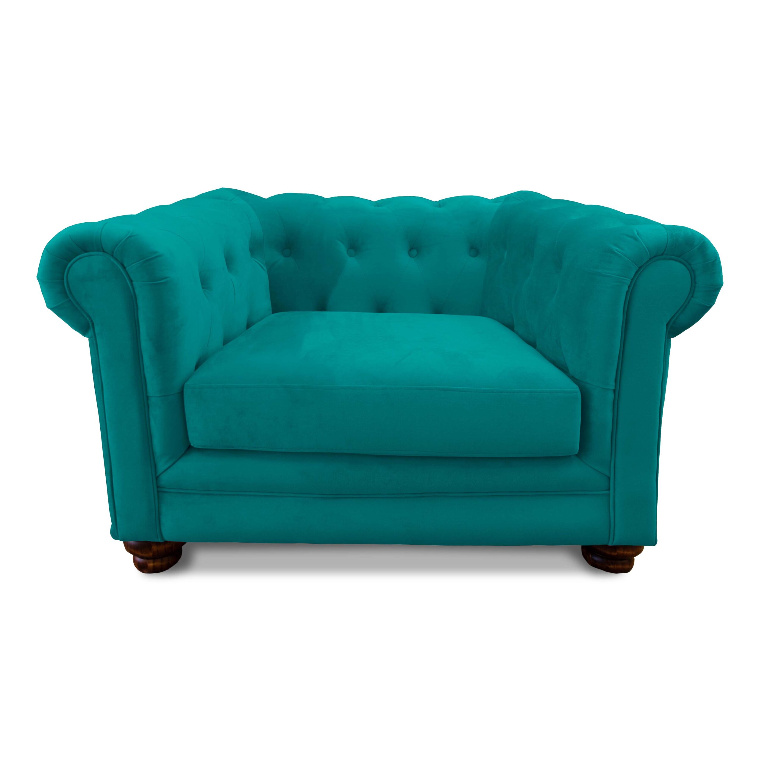 SOFA FLORENCIA 1C TELA VELVET TURQUESA - 1