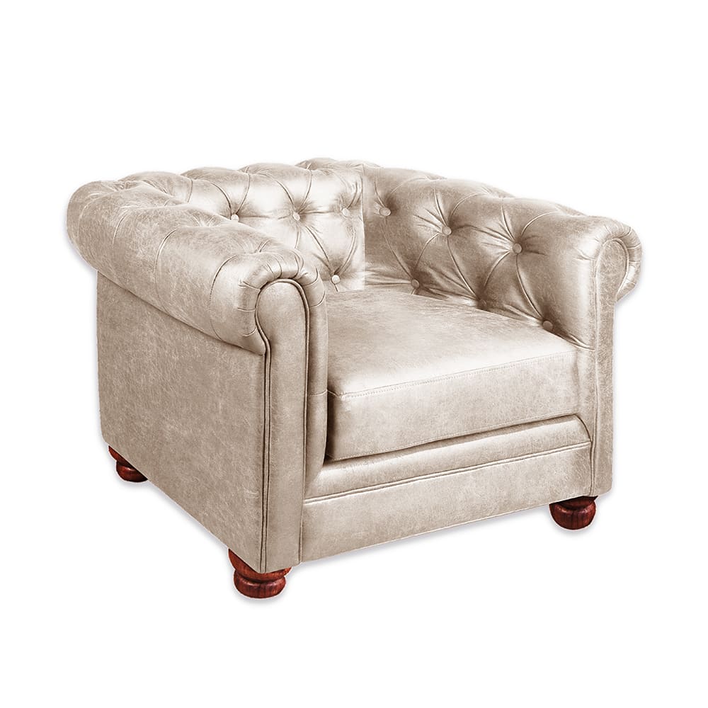 SOFA FLORENCIA 1C CUERO COLORADO BEIGE - 2