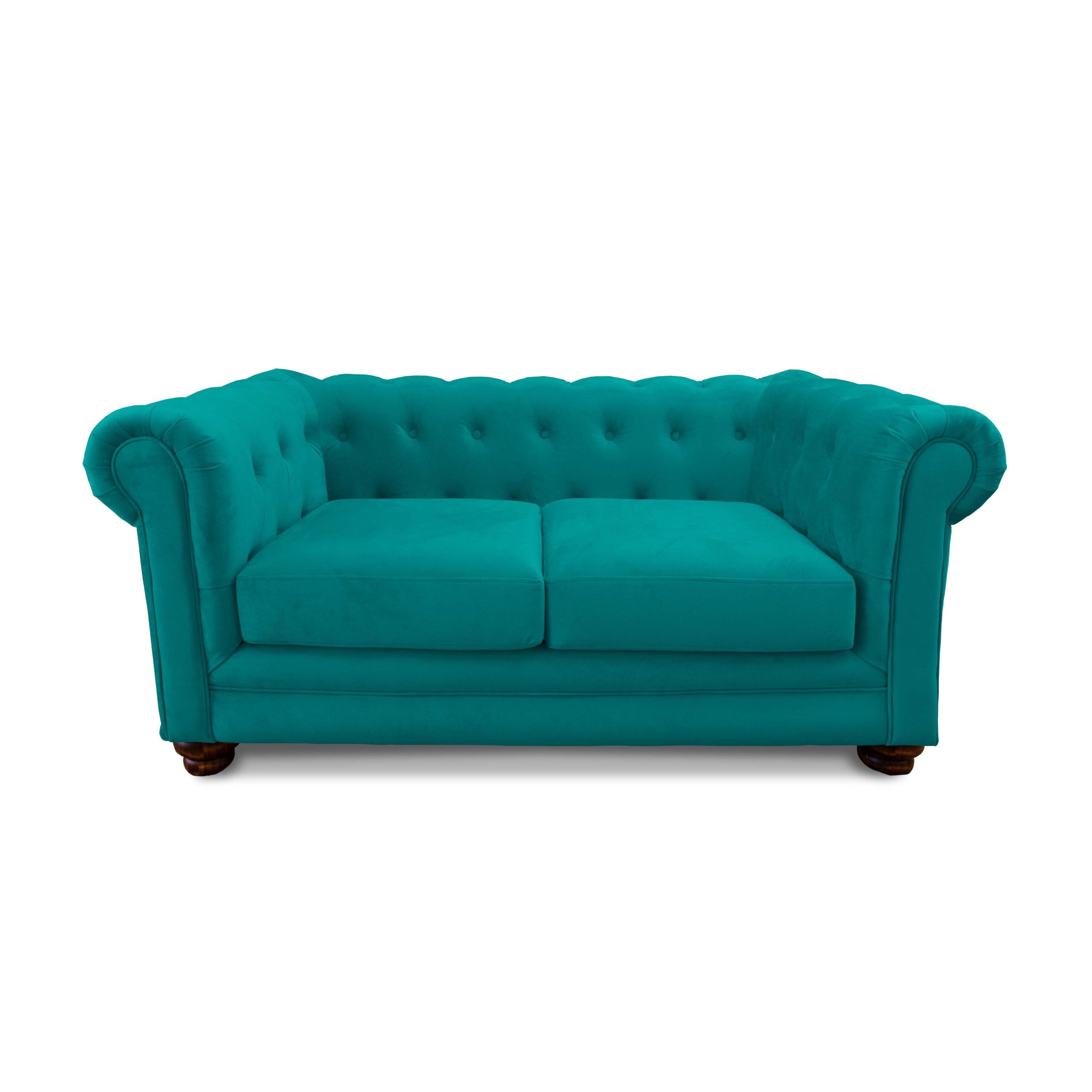 SOFA FLORENCIA 2C TELA VELVET TURQUESA - 1