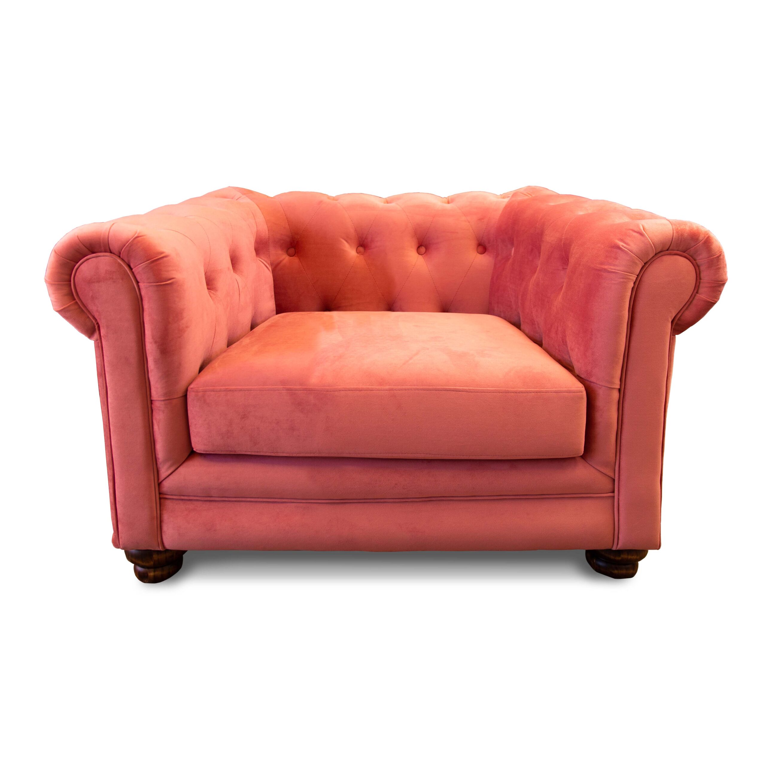 SOFA FLORENCIA 1C TELA VELVET PALO ROSA - 1