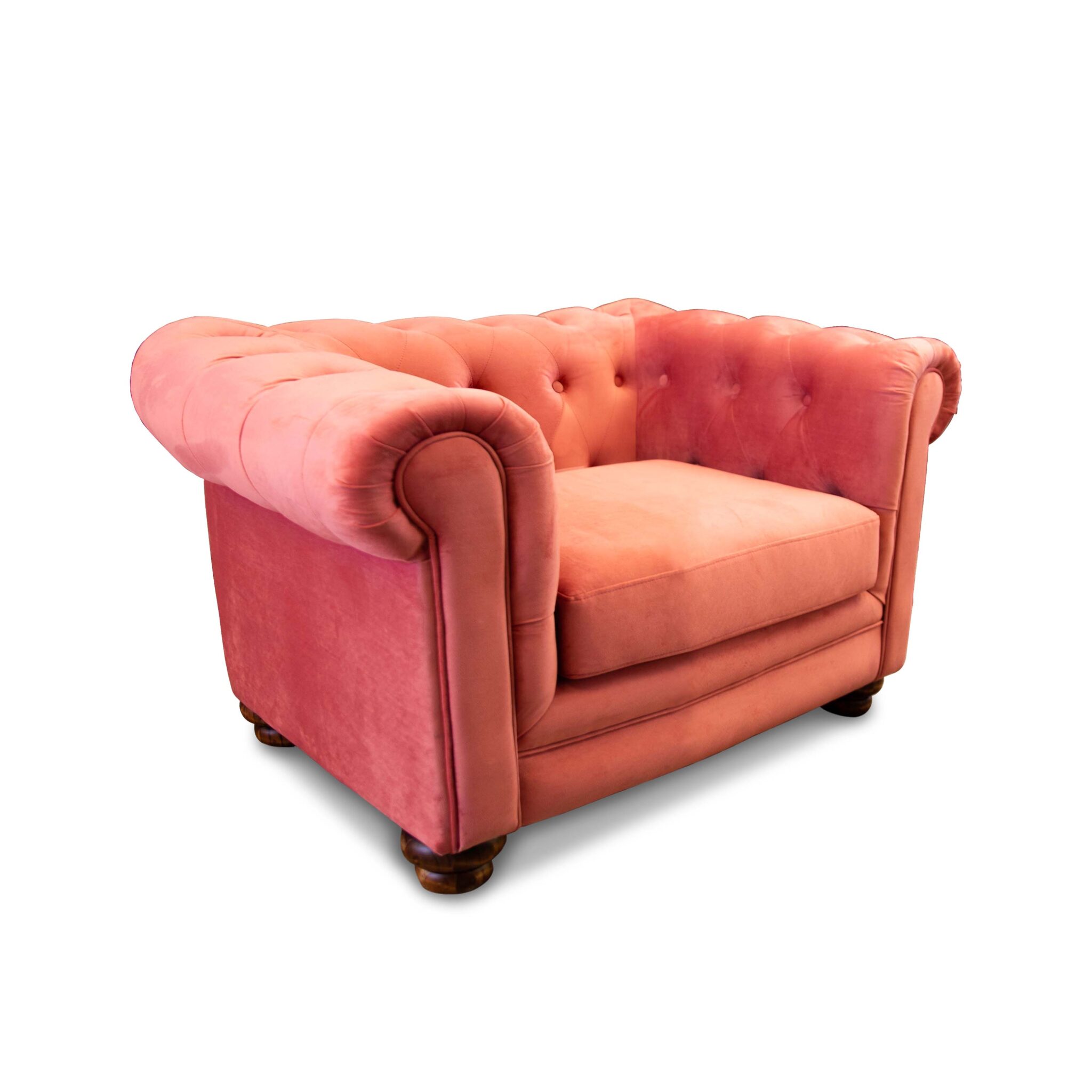 SOFA FLORENCIA 1C TELA VELVET PALO ROSA - 2