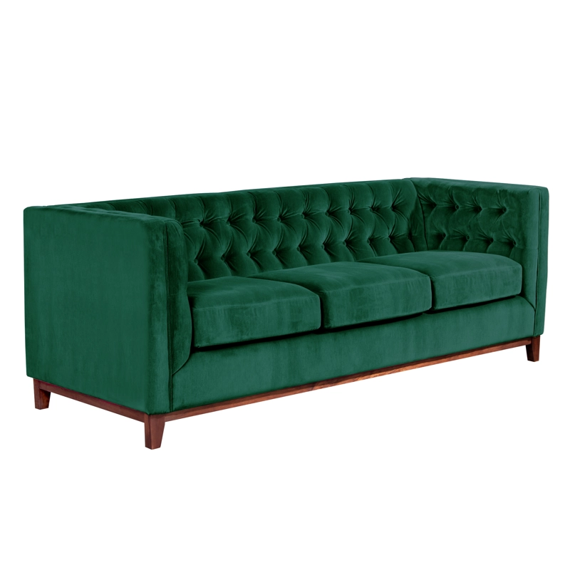 SOFA LATAM HOME ROMA 3 CUERPOS VERDE VELVET - 2