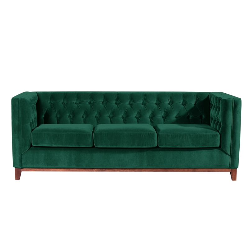 SOFA LATAM HOME ROMA 3 CUERPOS VERDE VELVET - 3