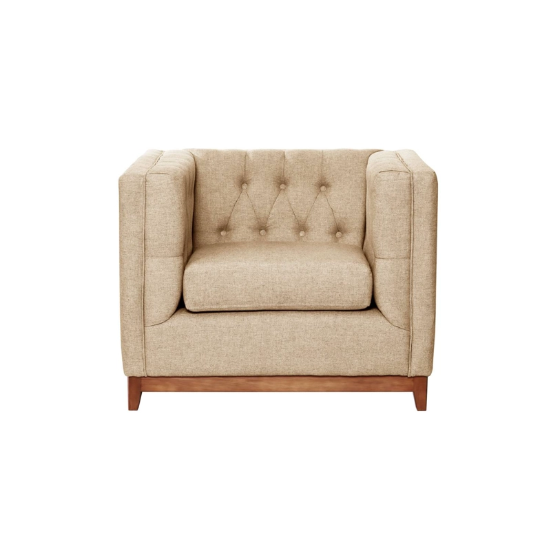 SOFA LATAM HOME ROMA 1 CUERPO LINO BEIGE NATURAL - 1