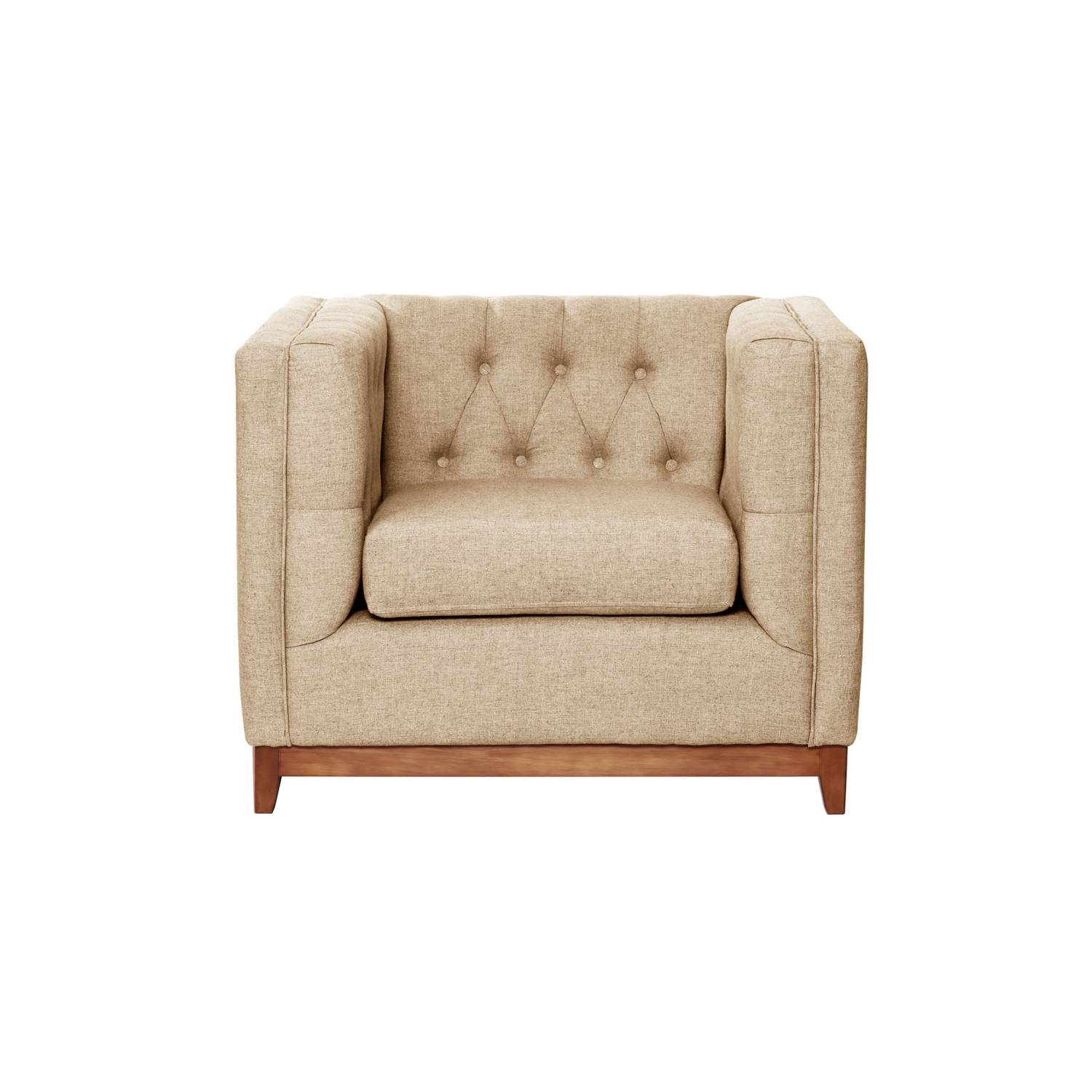 SOFA LATAM HOME ROMA 1 CUERPO LINO BEIGE NATURAL - 1