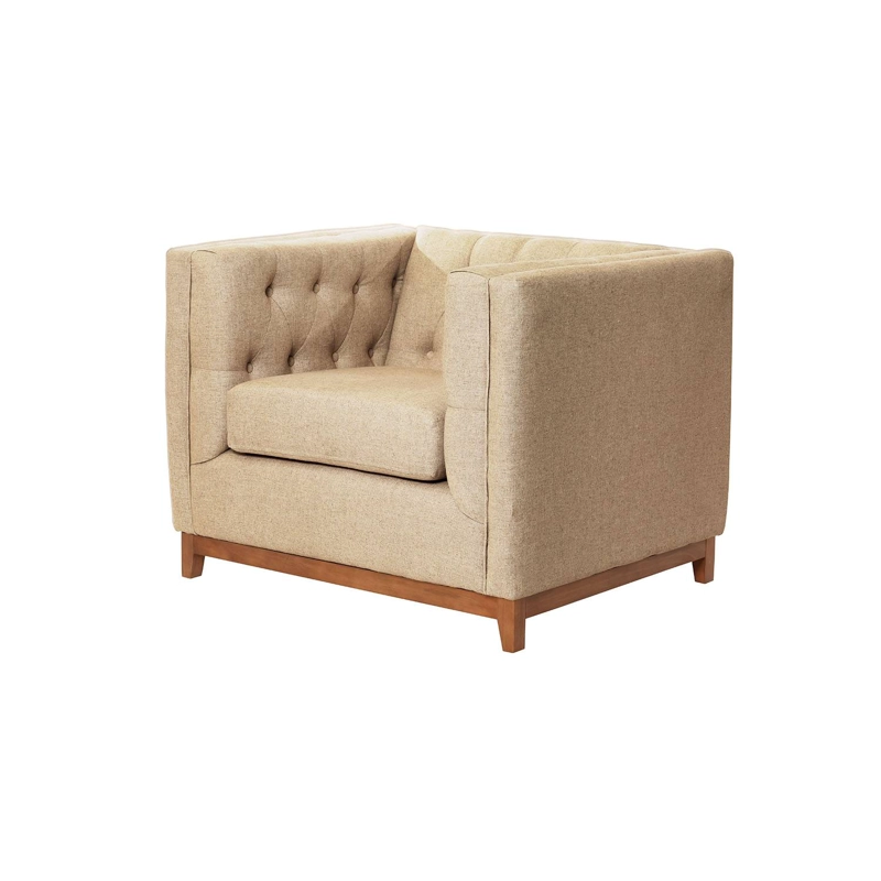 SOFA LATAM HOME ROMA 1 CUERPO LINO BEIGE NATURAL - 2