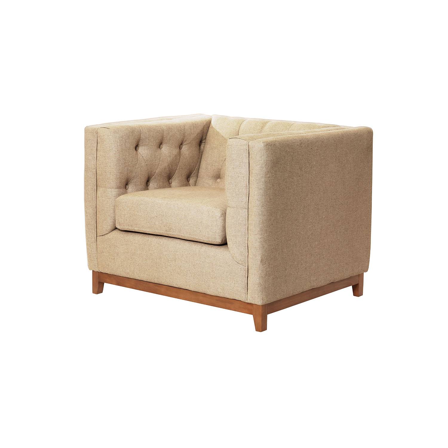 SOFA LATAM HOME ROMA 1 CUERPO LINO BEIGE NATURAL - 2